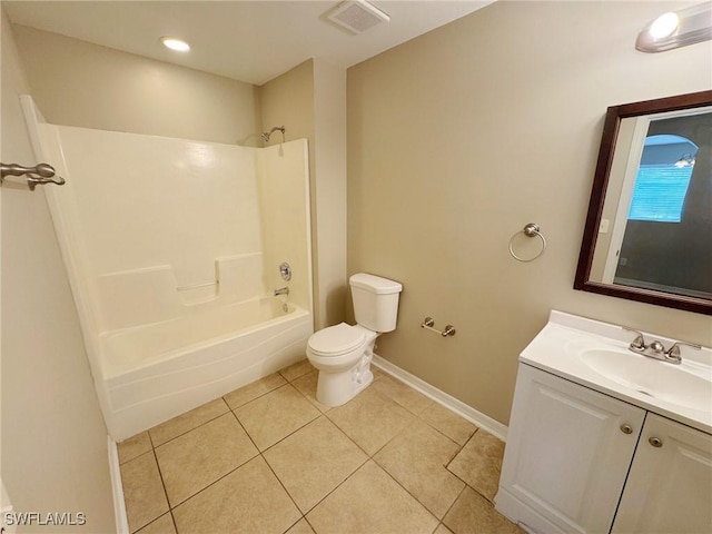 4916 7th St W, Lehigh Acres, FL 33971 - full bath with vanity, tile patterned flooring, and shower / tub combination