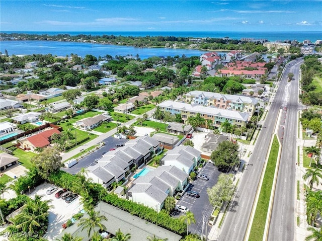 1752 Stickney Point Rd Unit 102, Sarasota, FL 34231 - aerial perspective of suburban area with a nearby body of water and a highway
