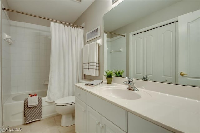 9470 Ivy Brook Run Unit 803, Fort Myers, FL 33913 - full bathroom with vanity, shower / tub combo, and tile patterned flooring