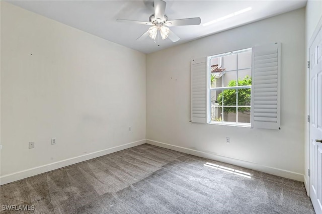 3082 Windsong Ct Unit 303, Naples, FL 34109 - carpeted spare room featuring a ceiling fan and baseboards