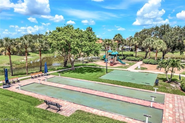 3082 Windsong Ct Unit 303, Naples, FL 34109 - view of property's community featuring a bocce ball area