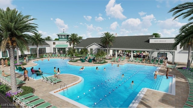 9051 Leatherwood Loop, Lehigh Acres, FL 33936 - view of community pool