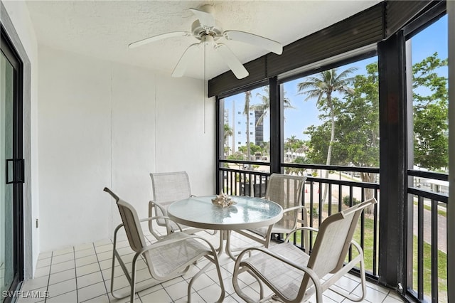 4265 Bay Beach Ln Unit 226, Fort Myers Beach, FL 33931 - sunroom / solarium with ceiling fan and plenty of natural light