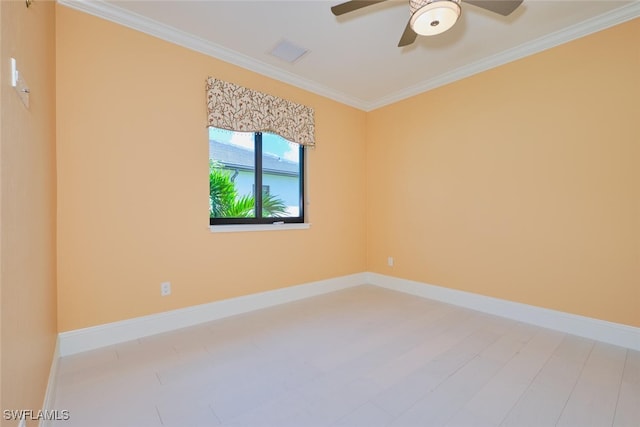 3309 SW 2nd Ln, Cape Coral, FL 33991 - empty room with ornamental molding and ceiling fan