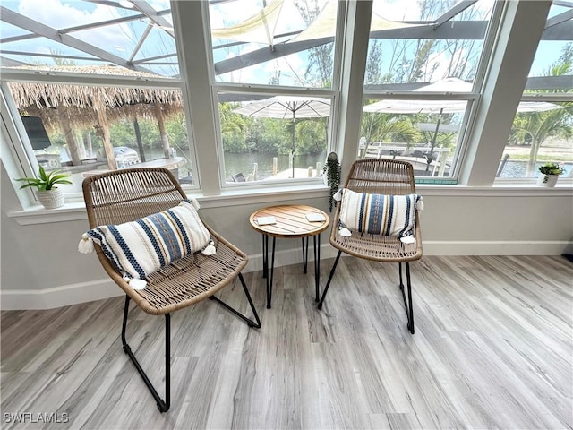 17921 Stevens Blvd, Fort Myers Beach, FL 33931 - sunroom / solarium with a water view