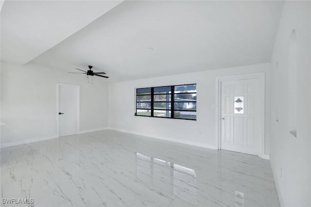 2118 Aldridge Ave, Fort Myers, FL 33907 - unfurnished room with plenty of natural light, ceiling fan, and marble look tiles