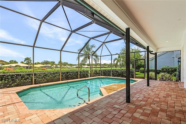 28480 Rochester Ct, Bonita Springs, FL 34135 - outdoor pool with a patio and glass enclosure