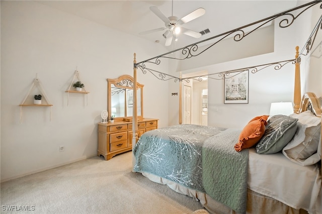 15041 Lakeside View Dr Unit 2104, Fort Myers, FL 33919 - bedroom with carpet floors and a ceiling fan