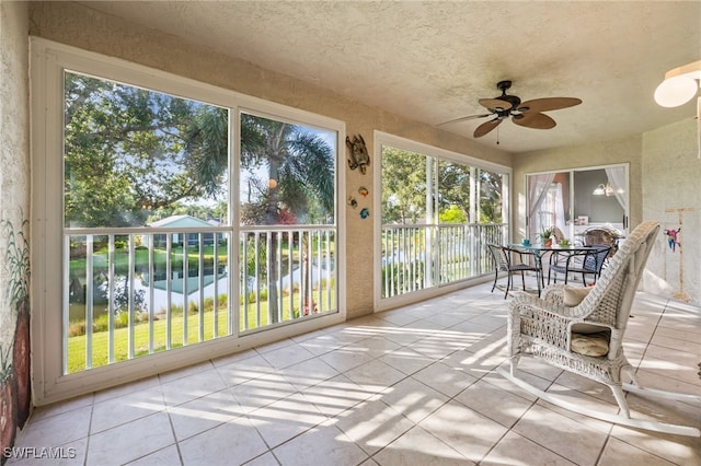 15041 Lakeside View Dr Unit 2104, Fort Myers, FL 33919 - sunroom / solarium with tile patterned flooring and a water view