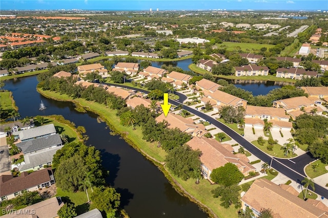 15041 Lakeside View Dr Unit 2104, Fort Myers, FL 33919 - aerial view of property and surrounding area with nearby suburban area and a nearby body of water