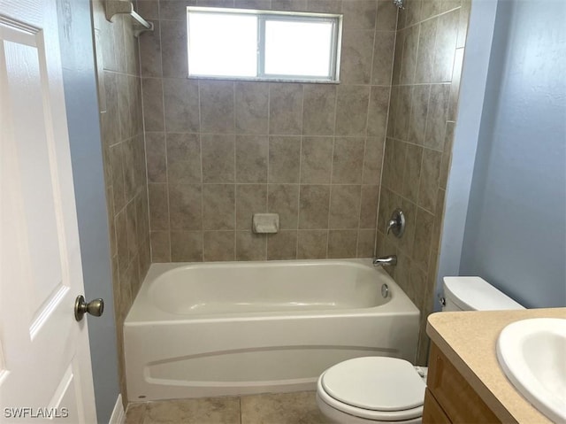 200 W 17th St, Lehigh Acres, FL 33972 - bathroom with vanity, bathtub / shower combination, and tile patterned floors
