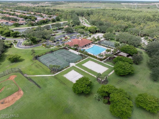 12455 Muddy Creek Ln, Fort Myers, FL 33913 - aerial view of property and surrounding area with a pool area