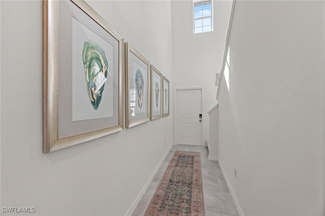 17251 Monte Isola Way N, Fort Myers, FL 33917 - hall with a high ceiling and baseboards