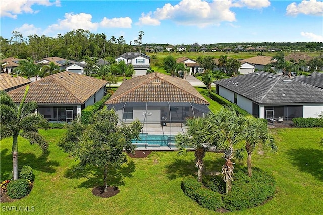 19368 Elston Way, Estero, FL 33928 - aerial view of residential area featuring a pool area