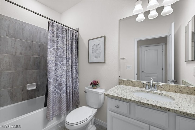19368 Elston Way, Estero, FL 33928 - full bathroom featuring vanity and shower / bathtub combination with curtain