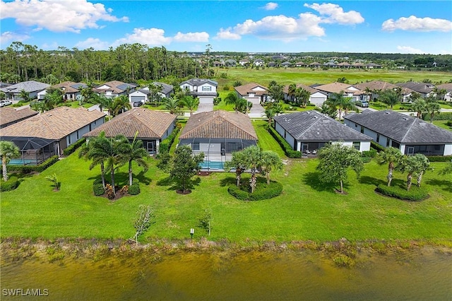 19368 Elston Way, Estero, FL 33928 - aerial perspective of suburban area with a nearby body of water