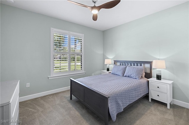 19387 Elston Way, Estero, FL 33928 - bedroom featuring carpet and a ceiling fan