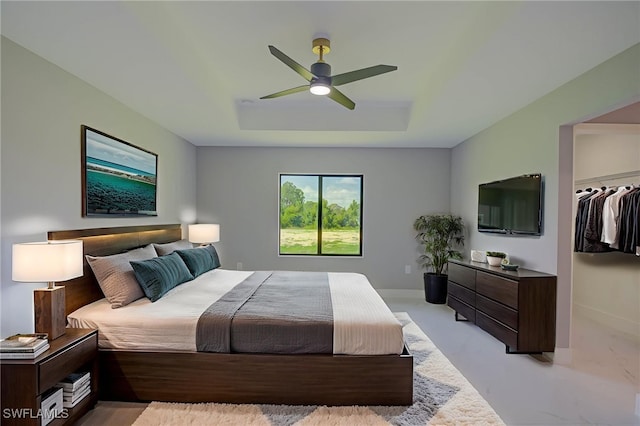 3709 6th St SW, Lehigh Acres, FL 33976 - bedroom featuring a ceiling fan, a walk in closet, and a closet