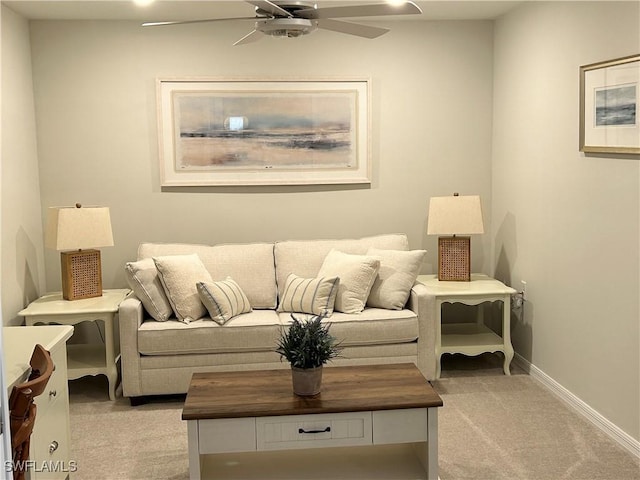6023 Ellerston Way Unit 1825, Ave Maria, FL 34142 - living area with light colored carpet and ceiling fan