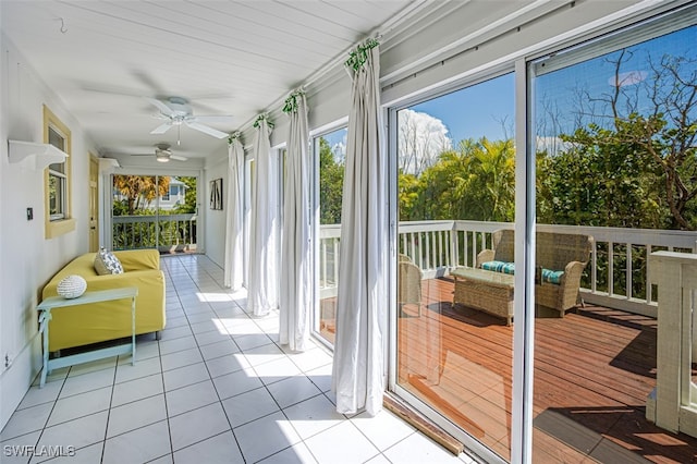 1674 Bunting Ln, Sanibel, FL 33957 - sunroom with a ceiling fan