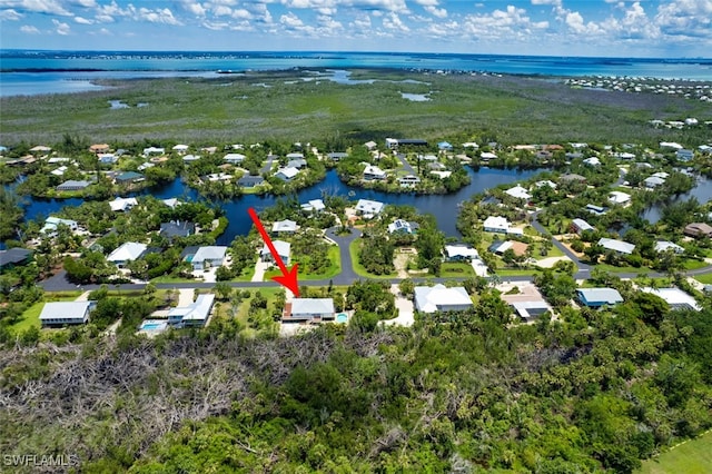 1674 Bunting Ln, Sanibel, FL 33957 - aerial view of residential area featuring a nearby body of water