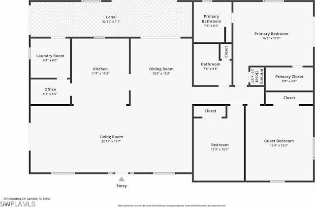 1674 Bunting Ln, Sanibel, FL 33957 - view of room layout