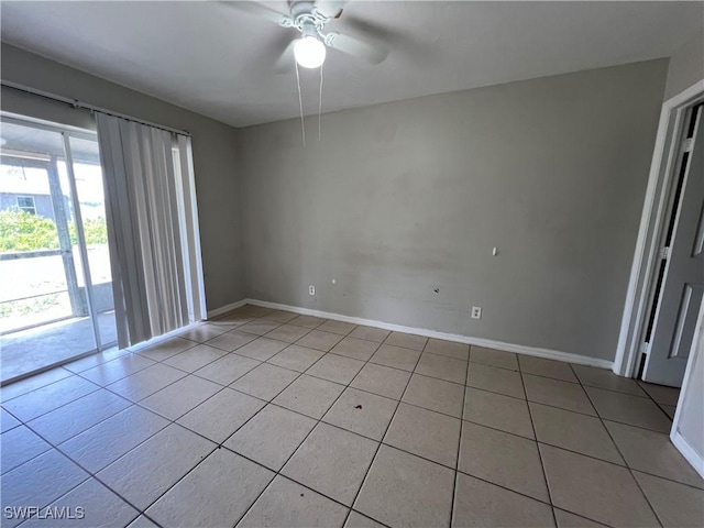 4869/4871 Leonard Blvd S, Lehigh Acres, FL 33973 - spare room with light tile patterned floors and ceiling fan