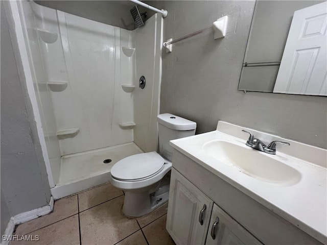 4869/4871 Leonard Blvd S, Lehigh Acres, FL 33973 - bathroom with a stall shower, tile patterned floors, and vanity