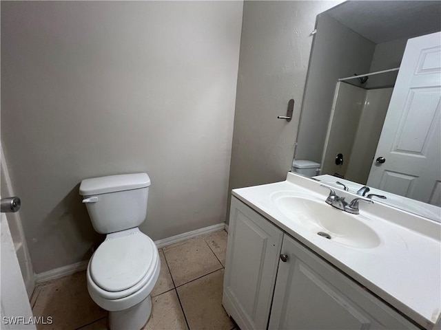 4869/4871 Leonard Blvd S, Lehigh Acres, FL 33973 - full bathroom featuring vanity, a shower, and tile patterned flooring
