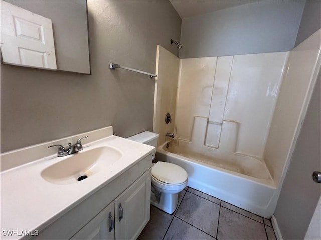 4869/4871 Leonard Blvd S, Lehigh Acres, FL 33973 - bathroom featuring vanity, shower / bathtub combination, and tile patterned flooring