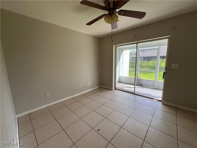 4869/4871 Leonard Blvd S, Lehigh Acres, FL 33973 - unfurnished room featuring light tile patterned floors and ceiling fan