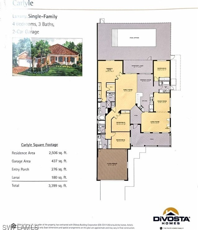 28283 Koi Way, Bonita Springs, FL 34135 - view of floor plan / room layout