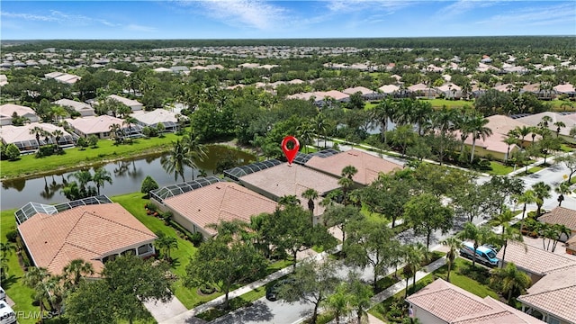 28283 Koi Way, Bonita Springs, FL 34135 - aerial perspective of suburban area featuring a large body of water