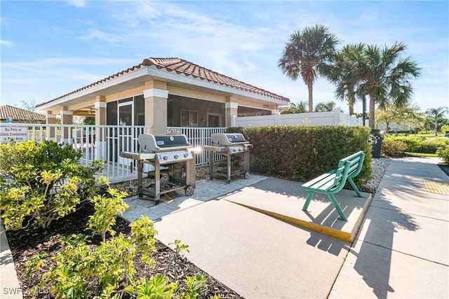 9078 Triangle Palm Ln, Fort Myers, FL 33913 - view of patio / terrace with a grill