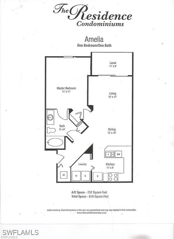 4105 Residence Dr Unit 722, Fort Myers, FL 33901 - view of home floor plan