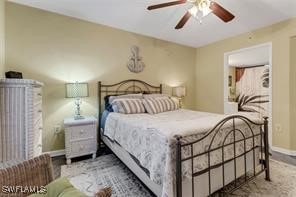 4105 Residence Dr Unit 722, Fort Myers, FL 33901 - bedroom with baseboards and ceiling fan