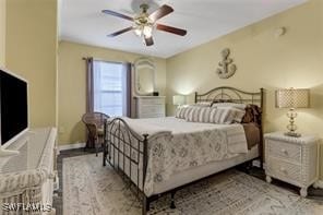 4105 Residence Dr Unit 722, Fort Myers, FL 33901 - bedroom featuring ceiling fan and baseboards