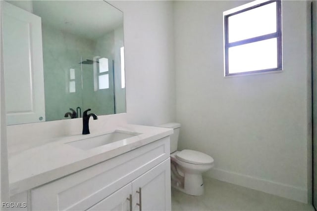 2713 8th St W, Lehigh Acres, FL 33971 - bathroom featuring vanity and an enclosed shower