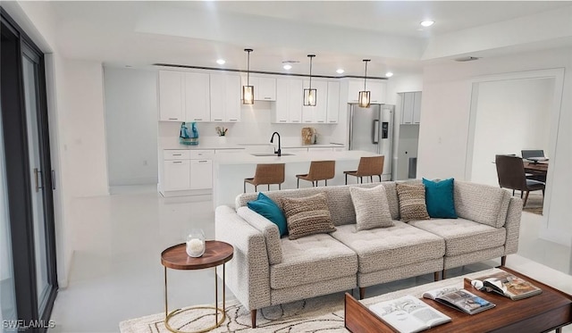 1215 Bayou St, Lehigh Acres, FL 33974 - living area featuring recessed lighting