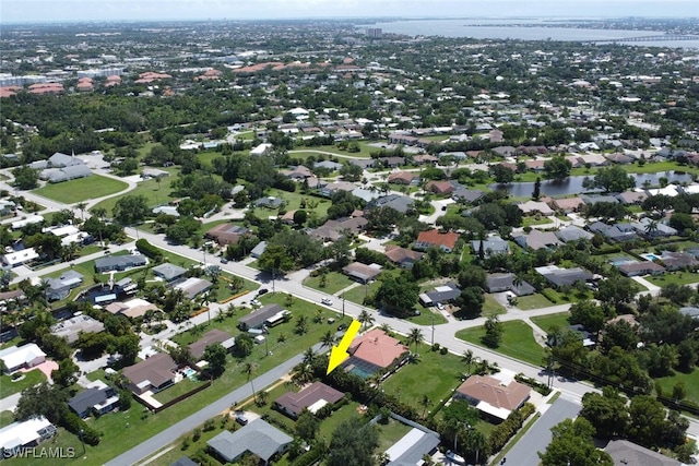 1015 El Valle Ave, Fort Myers, FL 33919 - aerial overview of property's location with a large body of water and a notable bridge