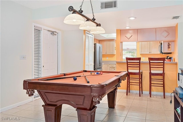 4217 SE 19th Ave Unit 110, Cape Coral, FL 33904 - recreation room with pool table and light tile patterned flooring