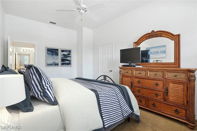 700 L Ambiance Cir Unit 202, Naples, FL 34108 - carpeted bedroom featuring ceiling fan