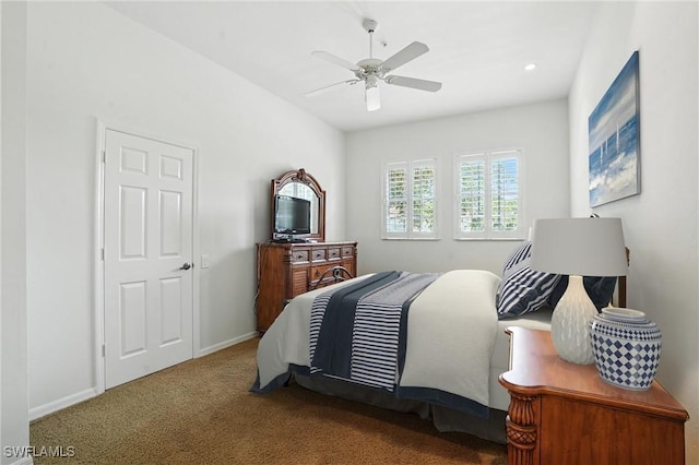 700 L Ambiance Cir Unit 202, Naples, FL 34108 - bedroom featuring carpet flooring and ceiling fan