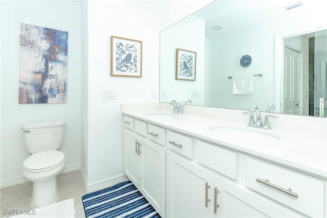5467 Double Eagle Cir Unit 3212, Ave Maria, FL 34142 - bathroom with double vanity and tile patterned floors