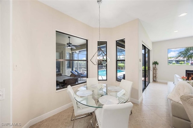 3820 Ruby Way, Naples, FL 34114 - dining space featuring baseboards and light tile patterned flooring