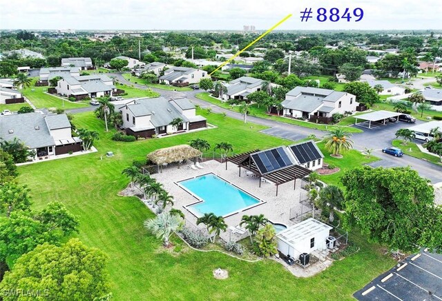 8849 Somerset Blvd, Fort Myers, FL 33919 - aerial view of residential area with a pool