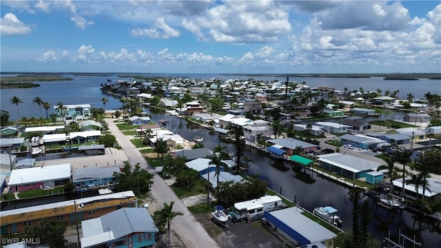 2595 Pine St, Matlacha, FL 33993 - aerial perspective of suburban area featuring a nearby body of water
