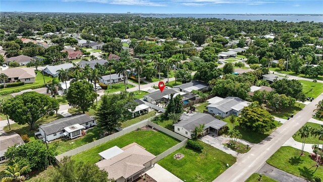 1423 Charles Rd, Fort Myers, FL 33919 - aerial view of residential area featuring a large body of water