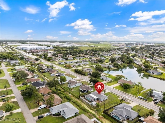 17236 Lee Rd, Fort Myers, FL 33967 - aerial perspective of suburban area with a large body of water