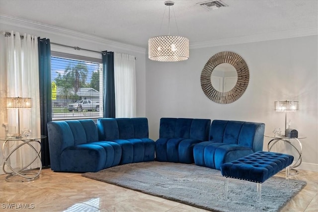 17236 Lee Rd, Fort Myers, FL 33967 - living room featuring crown molding and baseboards